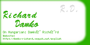 richard damko business card